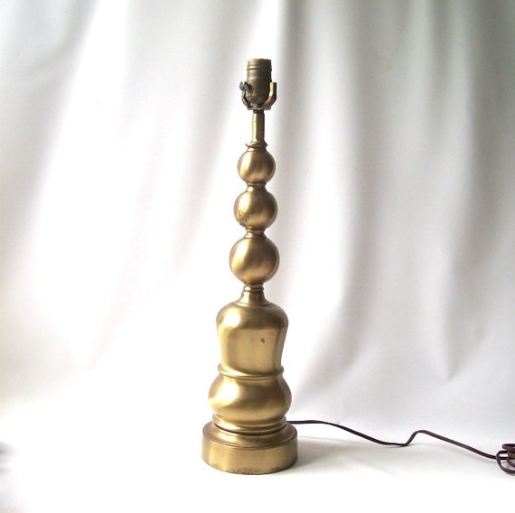 vintage gold lamp light lighting hollywood by RecycleBuyVintage