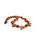 Orange Beaded Necklace - Picasso Glass Leaves - Floral Necklace - Rust, Copper Beads - Botanical Jewelry