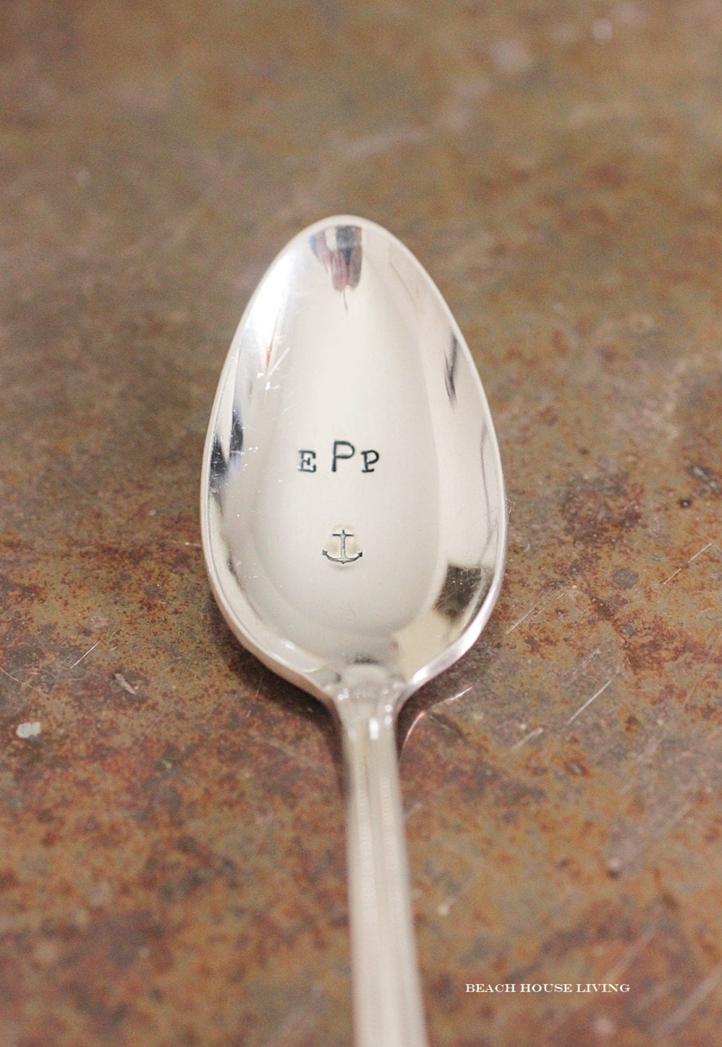 Personalized 9.8-Inch Serving Spoon, Custom Engraved Large Stainless Steel Spoon With Initials&Name, Metal Serving Utensils For Birthdays