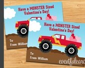Monster Truck with Hearts Valentines Day Cards for Kids Il_170x135