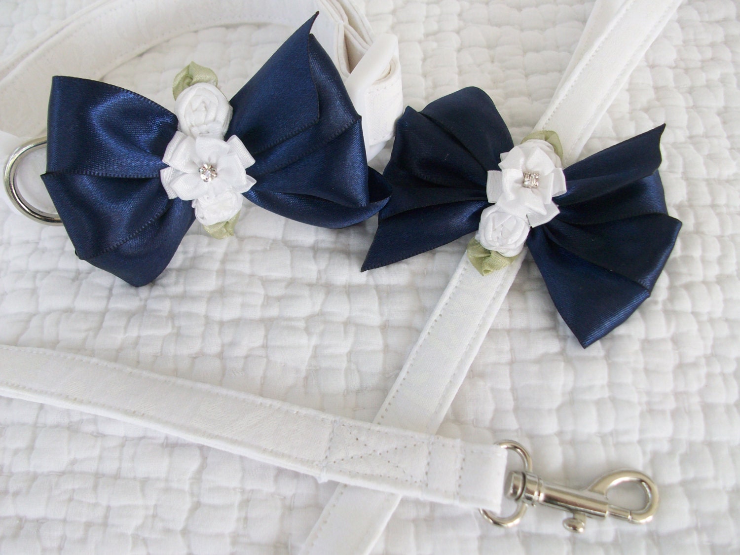 Dog Wedding Collar and Leash Set