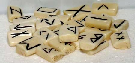 elder futhark runes bone set