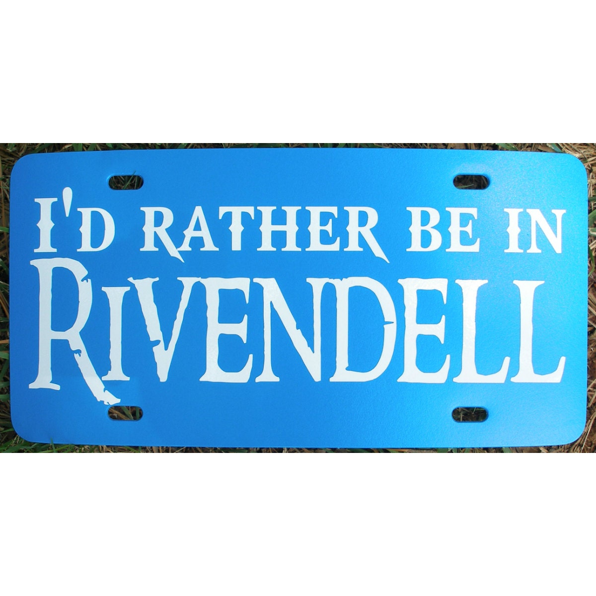 Lord Of The Rings Rivendell License Plate Blue Elven Car Tag