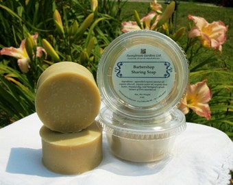 Barbershop Shaving Soap, Handmade, All Natural, vegan friendly, very lightly scented