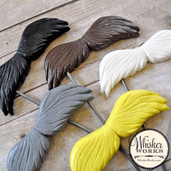 Mustache on a STEEL ROD - The Naturalist - Plastic Party Prop Il_570xn