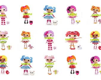 Círculo de LALALOOPSY Digital Collage 1 pulgada 4 x 6 (A20) cumpleaños