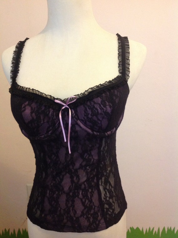 VICTORIA'S Secret black lace camisole bra top medium