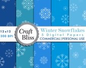 Cyber Monday SALE Christmas Paper Commercial Use Digital Paper Pack Snowflake Paper Christmas Cards Scrapbook Paper Craft Supplies Gift Wrap Il_170x135