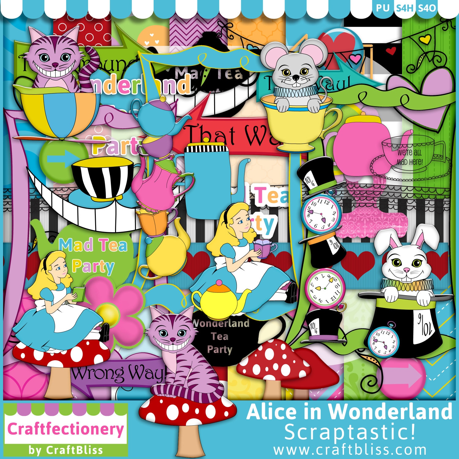 free alice in wonderland tea party clip art - photo #50