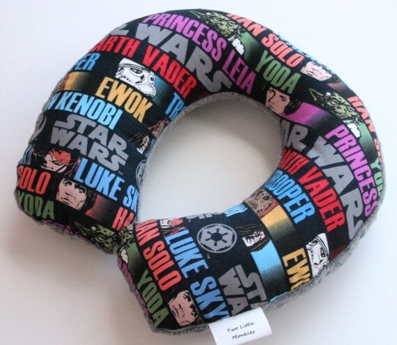 Child Travel Neck Pillow Star Wars w/ Grey by twolittlemonkies