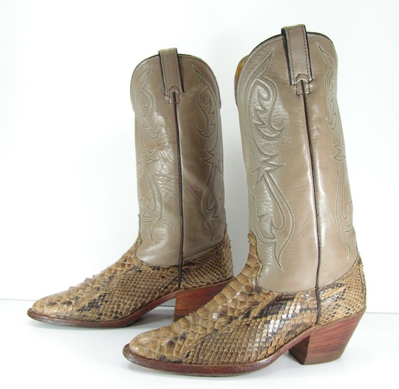 cowboy boots python skin