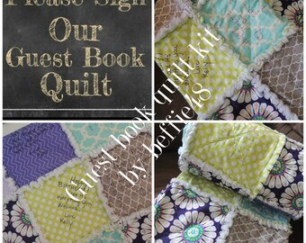 Wedding, Teacher, Birthday, Guest Book Quilt Kit, Forever Memory, FAST Shipping