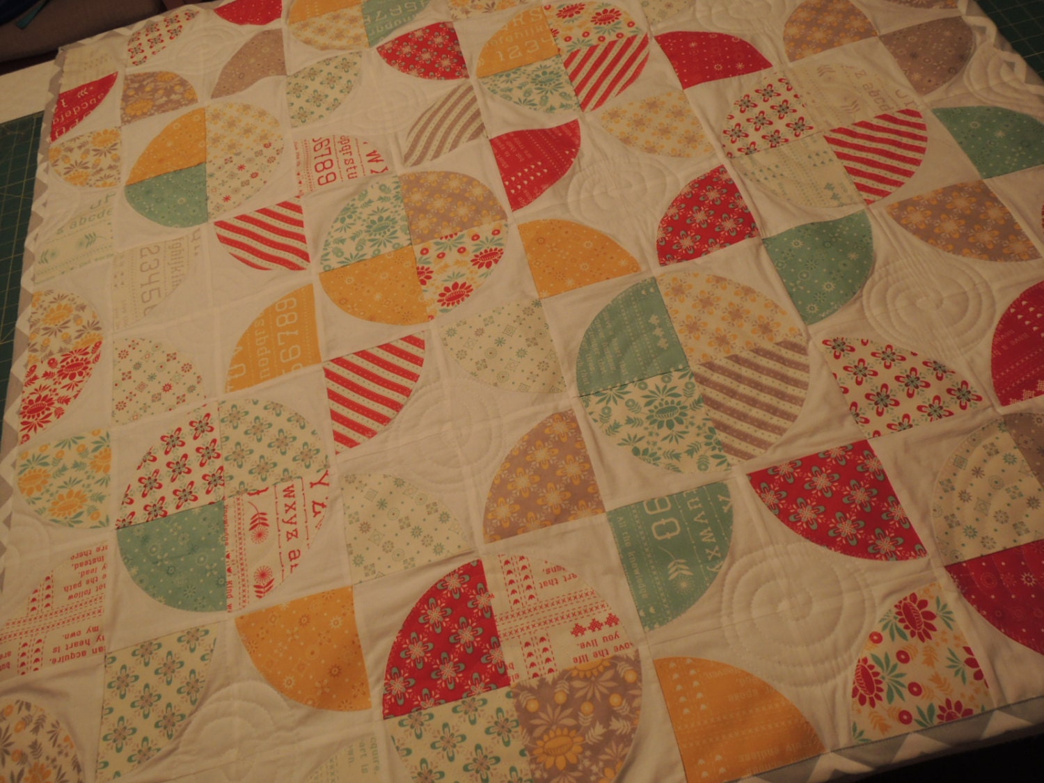 Sunflower Quilt Pattern Tutorial with photos PDF EASY to