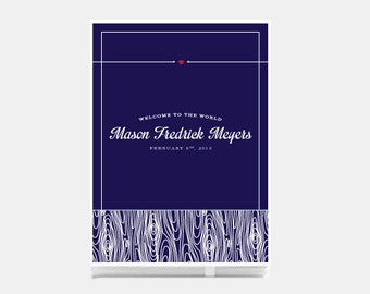 Personalized Baby Book, Baby Book, Baby Memory Book, Boy, Nautical, Navy Blue, FREE SHIPPING