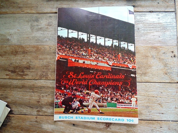 St Louis CARDINALS 1965 SCORECARD Busch Stadium 10 cents