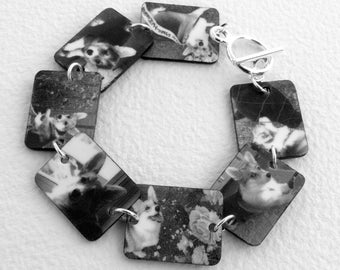 Custom Multiple Photo Bracelet (BW)--FREE Gift Wrapping Included