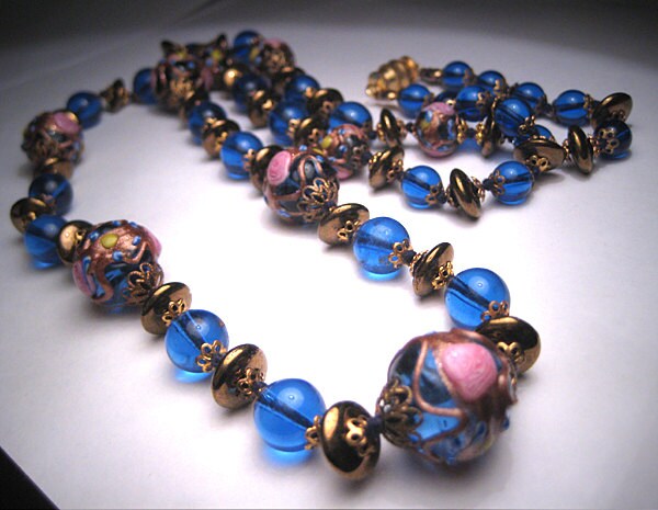 antique venetian glass necklace