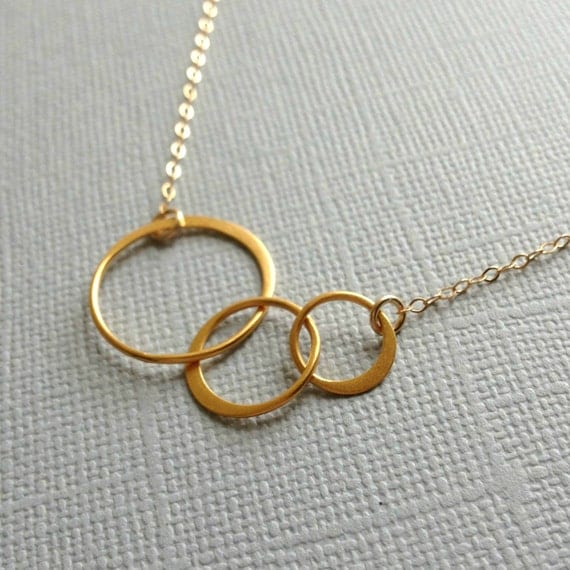 Linked Circle Eternity Necklace Entwined by anatoliantaledesign