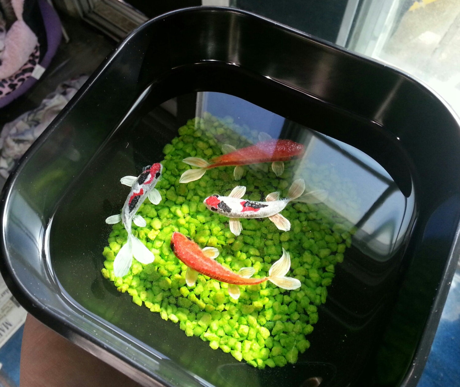 Handpainted Original 3D Resin fish painting by