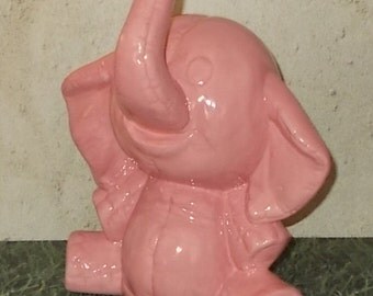 Large Ceramic Elephant Piggy Bank - Bubblegum Pink