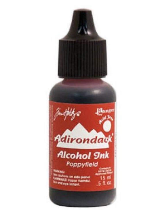 Tim Holtz Adirondack Alcohol Ink Poppyfield .5 Ounce Bottle Red Paper 