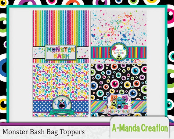 Monster Bash Printable Bag Toppers Il_570xn