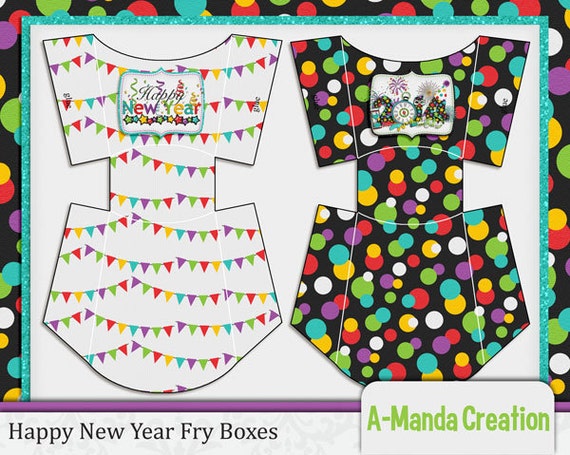 Happy New Year Printable Fry Boxes Il_570xn