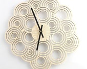 Items similar to Intergrated Circle Design Clock - Modern on Etsy