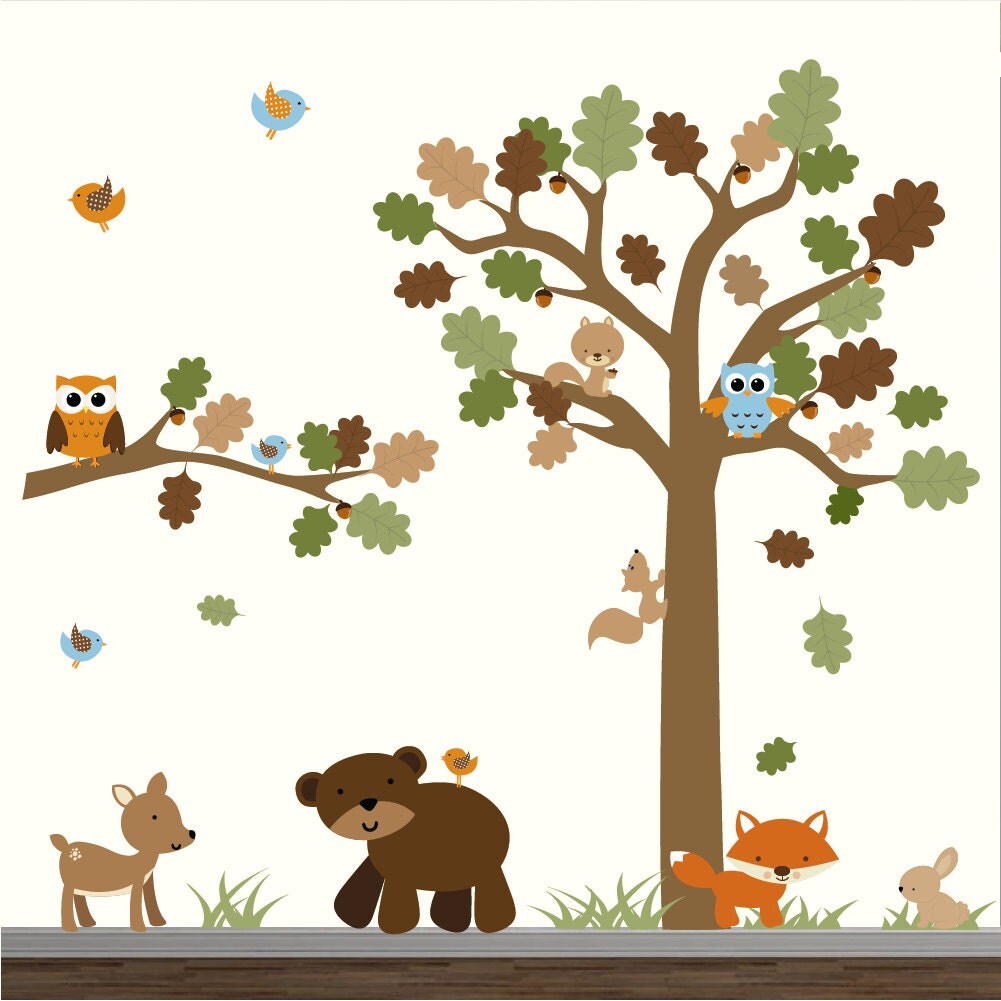 Forest decal setWALL DECALRemovable Wall Decal Nursery