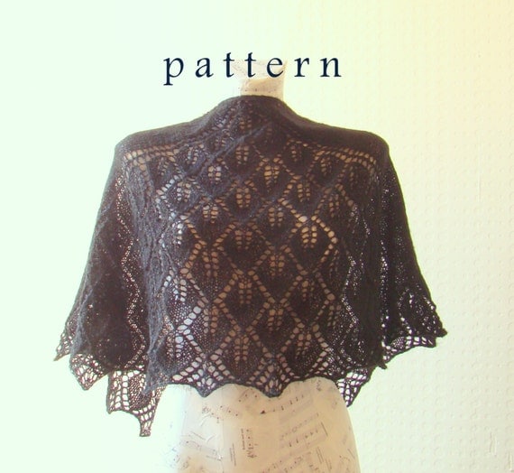 Fall in Leaf Shawl Knitting Pattern prayer shawl knitting by PureCraft Etsy