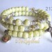 Rosary Bracelet,Lime Textured Pearl Beads Wrap Rosary Bracelet Victorian Antique Style Rugged Pearl Beads, Religious Jewelry,213