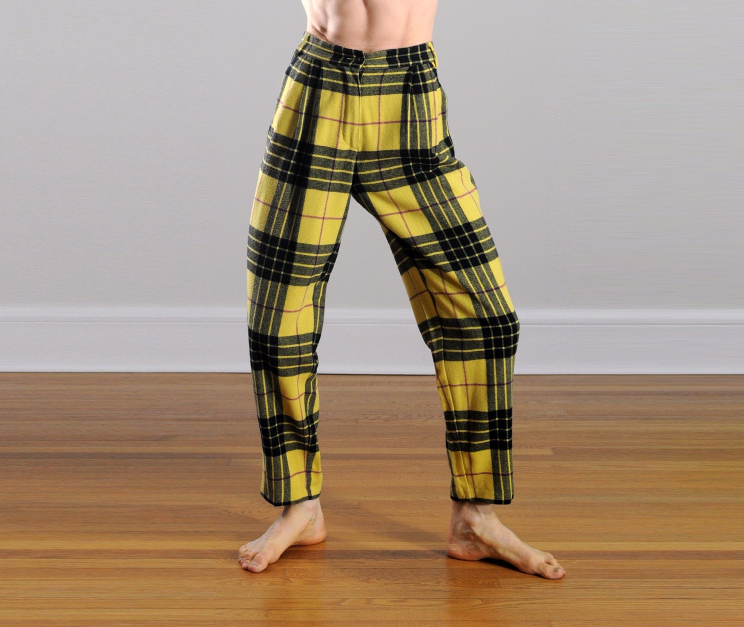 yellow plaid pants mens skinny