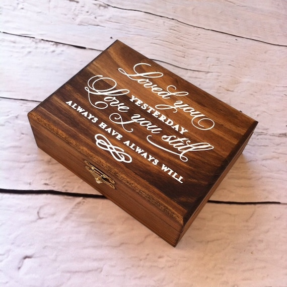 Rustic Love Letter Keepsake Box Decor Bridal by DownInTheBoondocks