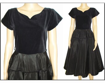 Vintage 1950s Dress . New Look Couture Femme Fatale Garden Party Mad Men Party Pinup Bombshell Rockabilly Wedding
