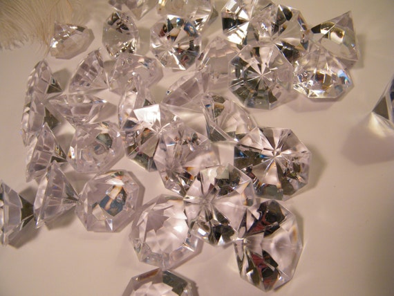 Wedding Decoration Table Confetti Large Faux Diamonds