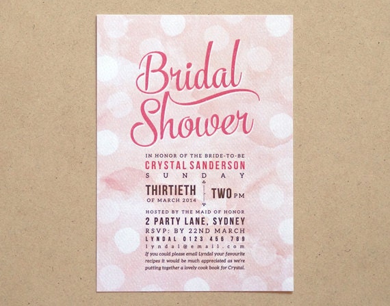 Printable Custom Bridal Shower (or any occassion) invitation - Watercolour Il_570xn