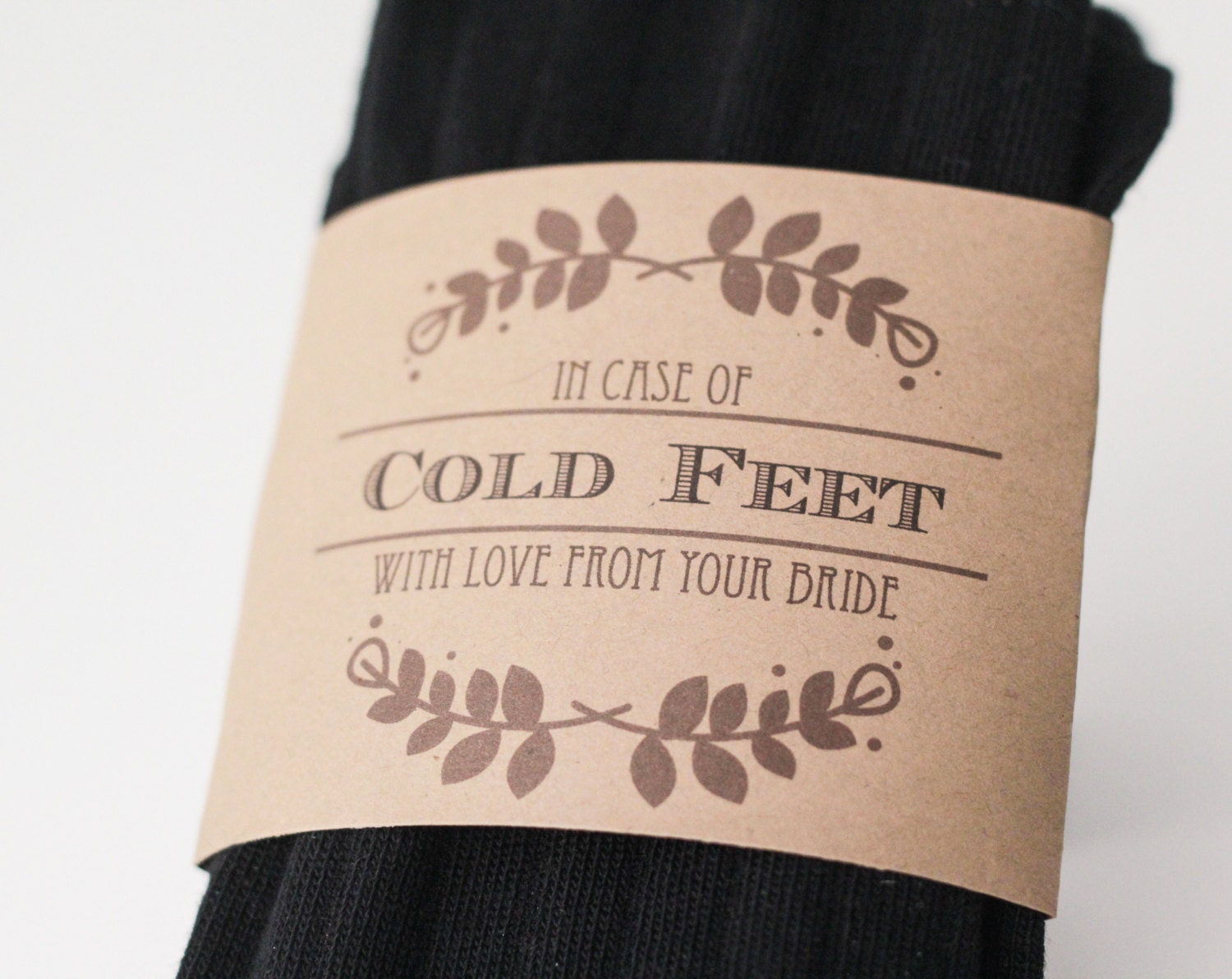 In Case of Cold Feet Sock Wrap LABEL ONLY by LoveAndFound on Etsy