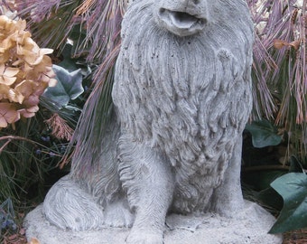 Large Concrete Collie Dog Statue