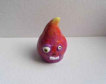 Polymer Clay Monster Sculpture - Halloween Decor - Edna The Pet Monster - Monster Figurine - OOAK