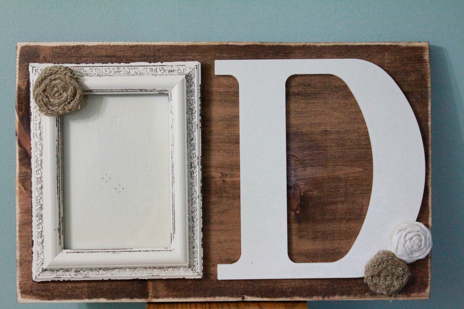 Rustic Picture Frame With Letter