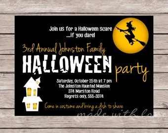 Costumes and Cocktails-A 5x7 Halloween by MadeWithLoveJJ on Etsy