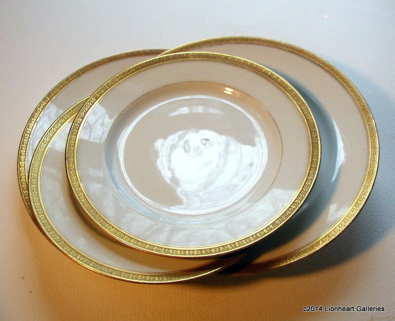 Vintage GDA Limoges France Gold Rim Dessert and Side Plates Set of 4 ...