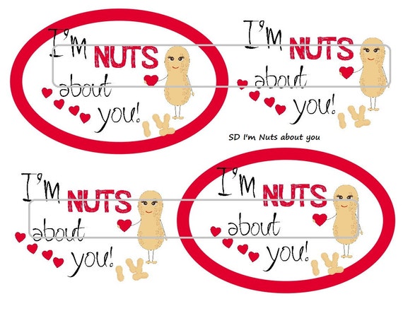 Items similar to DIY Printable "Nuts about You" Shrinkable Digital ...