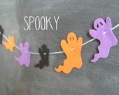 Halloween Felt Ghost Garland with Orange, Black and Purple Il_170x135