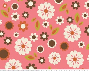 04287- Zoe Pearn for Riley Blake Indian Summer Flowers in pink C2611 - 1 yard