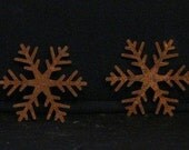Rusty Tin, Rusty Snowflakes, 2" Rusty Snowflake Style # 2, Snowman Supplies, Winter, Rusty Crafting Supplies