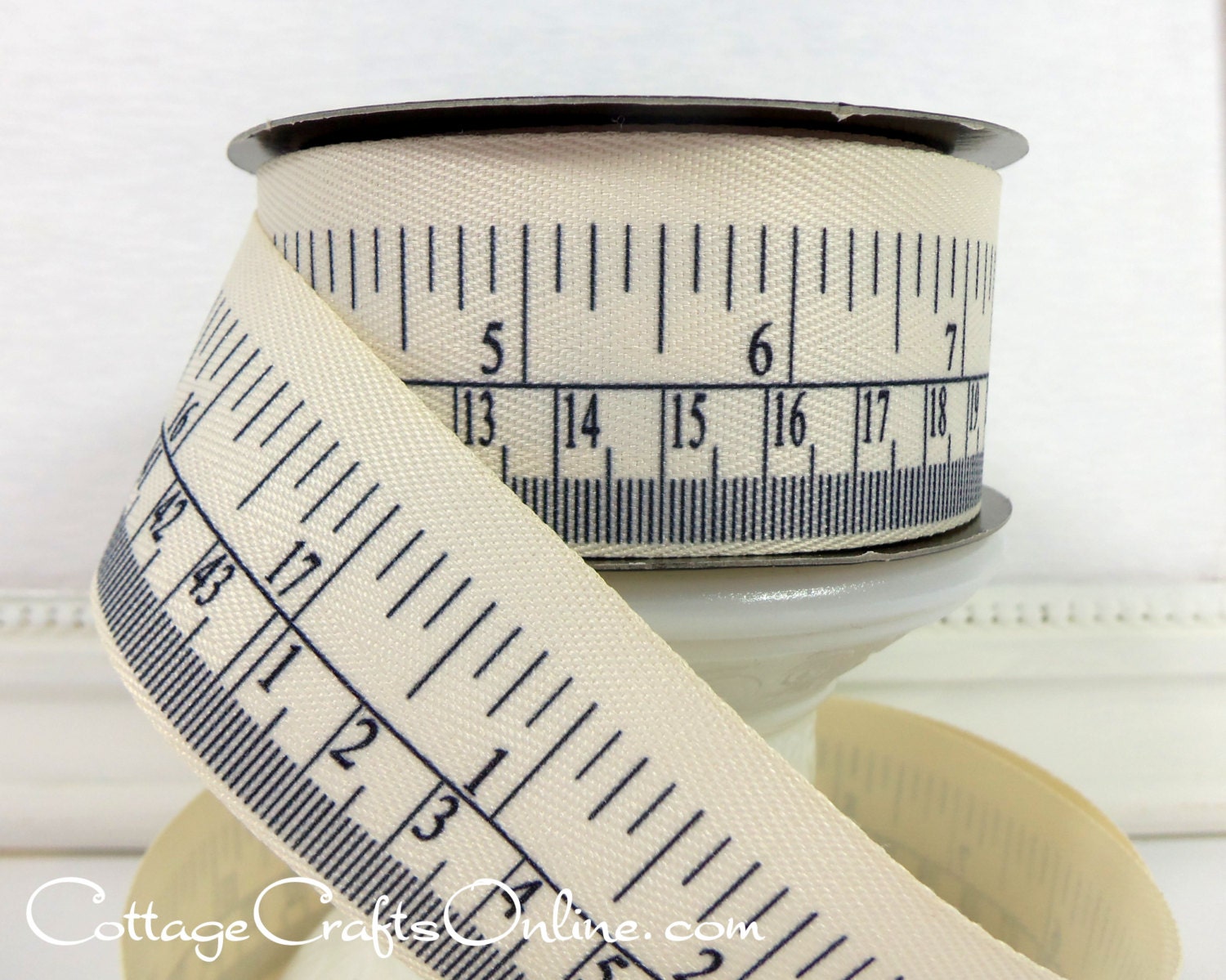 Twill Ribbon 1 1/2 Measuring Tape Print TEN YARD Roll