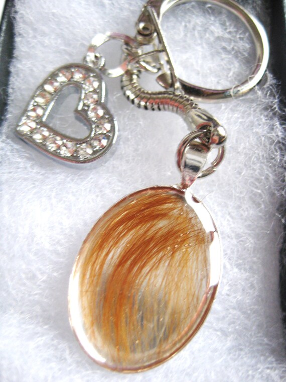 Keepsake Pet Hair Keyring Preserved forever in hand cast resin