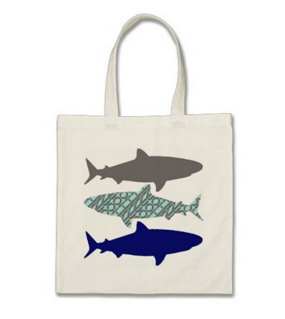 Boy Personalized Tote Bag or Party Favor - Spotlight Shark ...