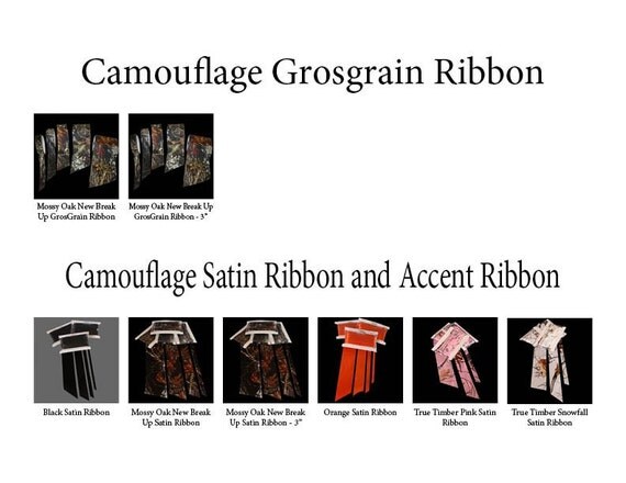 Camo Ribbon Single Layer Ribbon Trimmed Veil